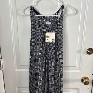 Anne Klein Black & White Printed Maxi Dress